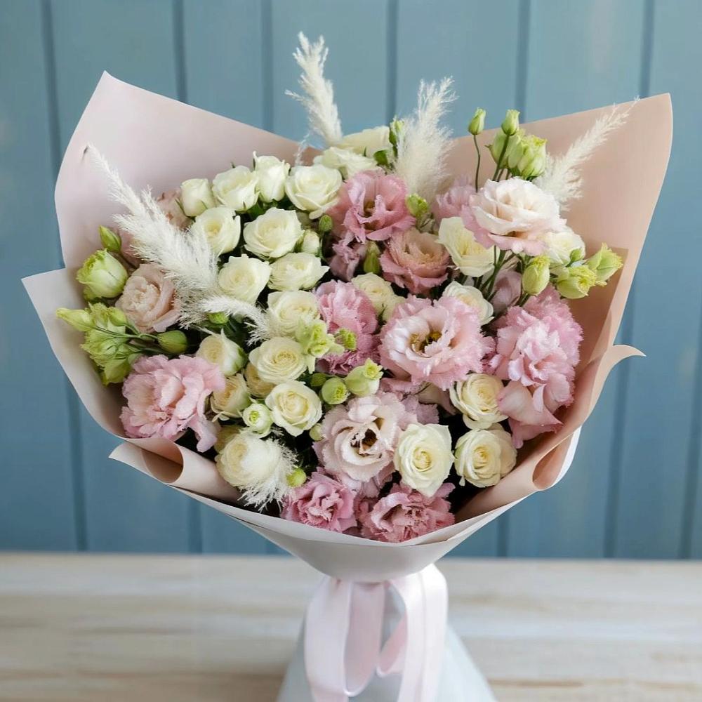 Букет цветов из: Альстромерии и Розы в Дубовке