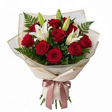 Букет цветов из:  Лилии и Розы в Дубовке
