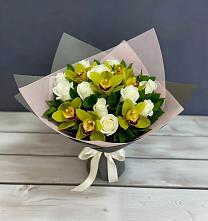 Букет цветов из:  Орхидеи и Розы в Дубовке