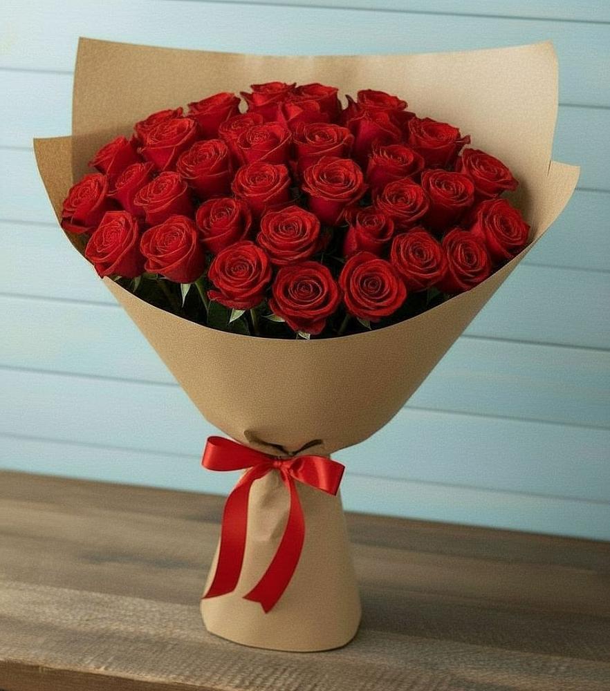 Букет Красные розы Милано в Дубовке
