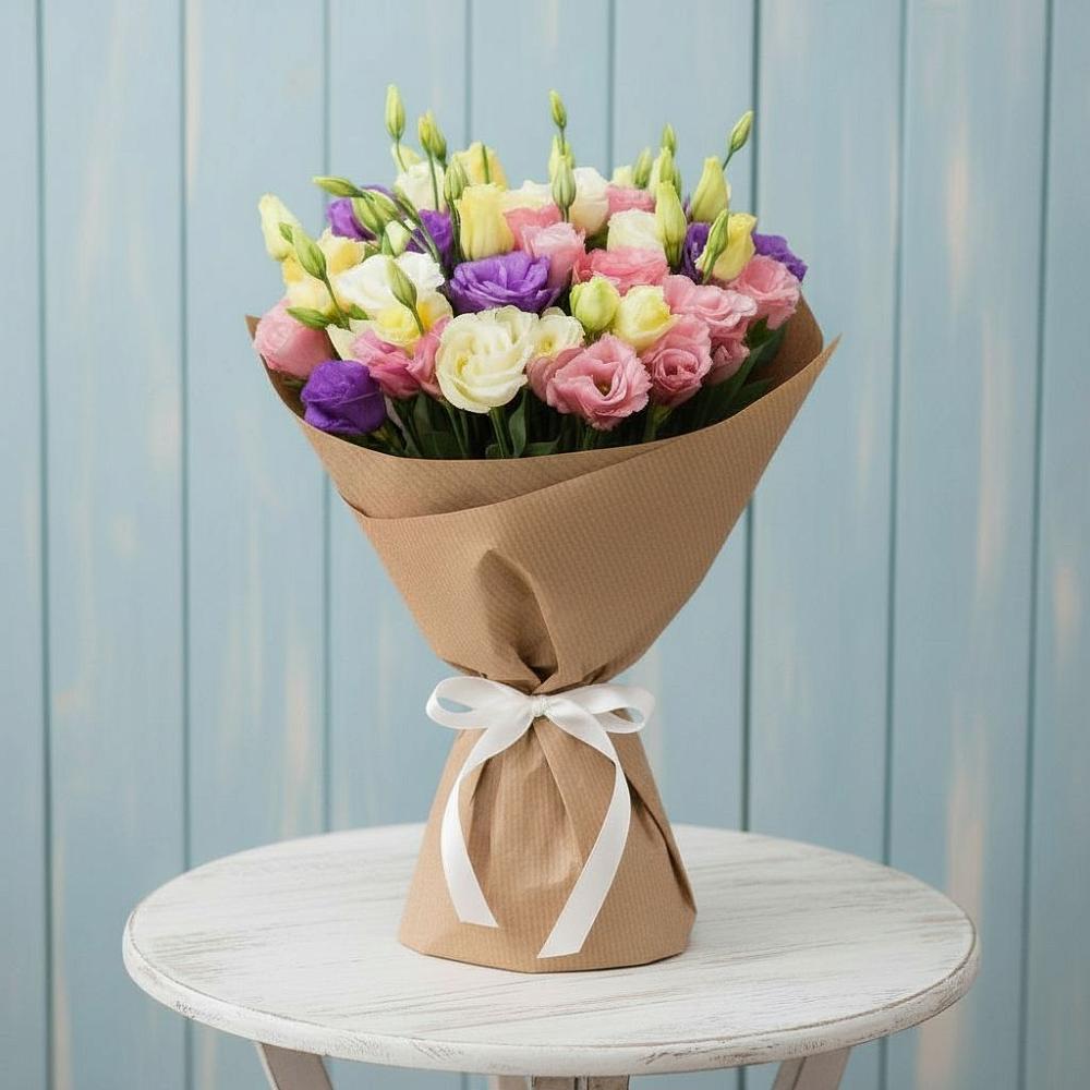 Букет цветов из: Лизиантусы в Дубовке