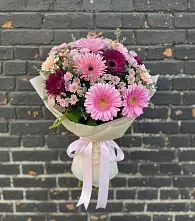Букет цветов из:  Герберы и Хризантемы в Дубовке