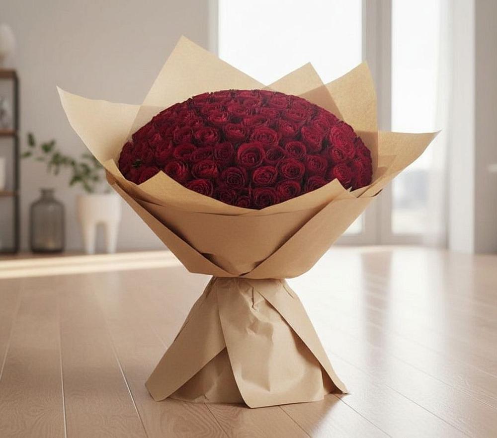 Букет 101 Красная роза в Дубовке