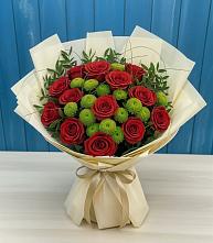 Букет цветов из:  Розы и Хризантемы в Дубовке