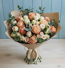 Букет цветов из:  Альстромерии и Розы в Дубовке